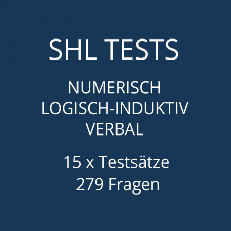 Numericher, Logisch-Induktiv & Verbaler SHL Test (15 x Testsätze)